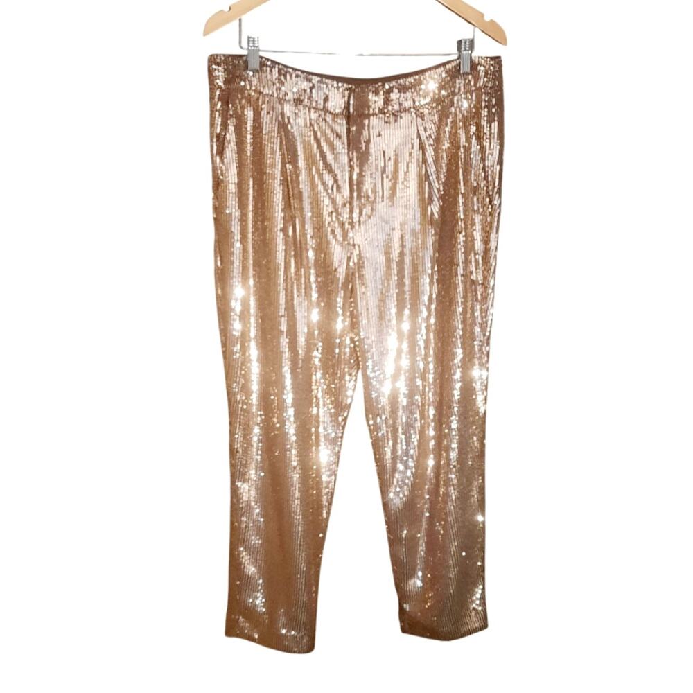 Banana Republic Womens High Waisted Ulla Sequine Pants Size 14 NWT